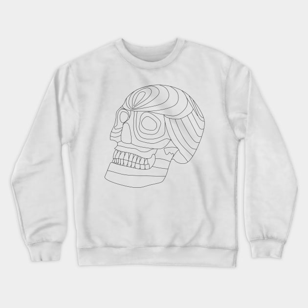 just a skull in maya mandaka mask ecopop Crewneck Sweatshirt by jorge_lebeau